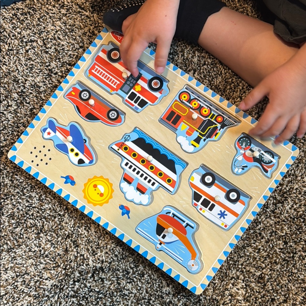 Melissa & Doug Red and Blue Vehicle Puzzle
